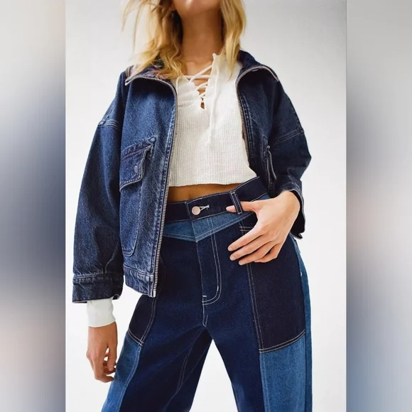 BDG Urban Outfitters High-waisted Colorblock Mom Jeans Sz.24 - Picture 2 of 7